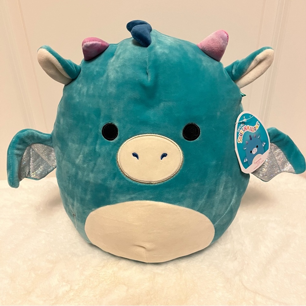 Squishmallow Tatiana Dragon 🐲, Teal Blue Lavender, 12” New